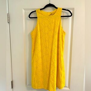 Yellow sunflower dress. Size 8 but fits more like a 6. Lightly worn.